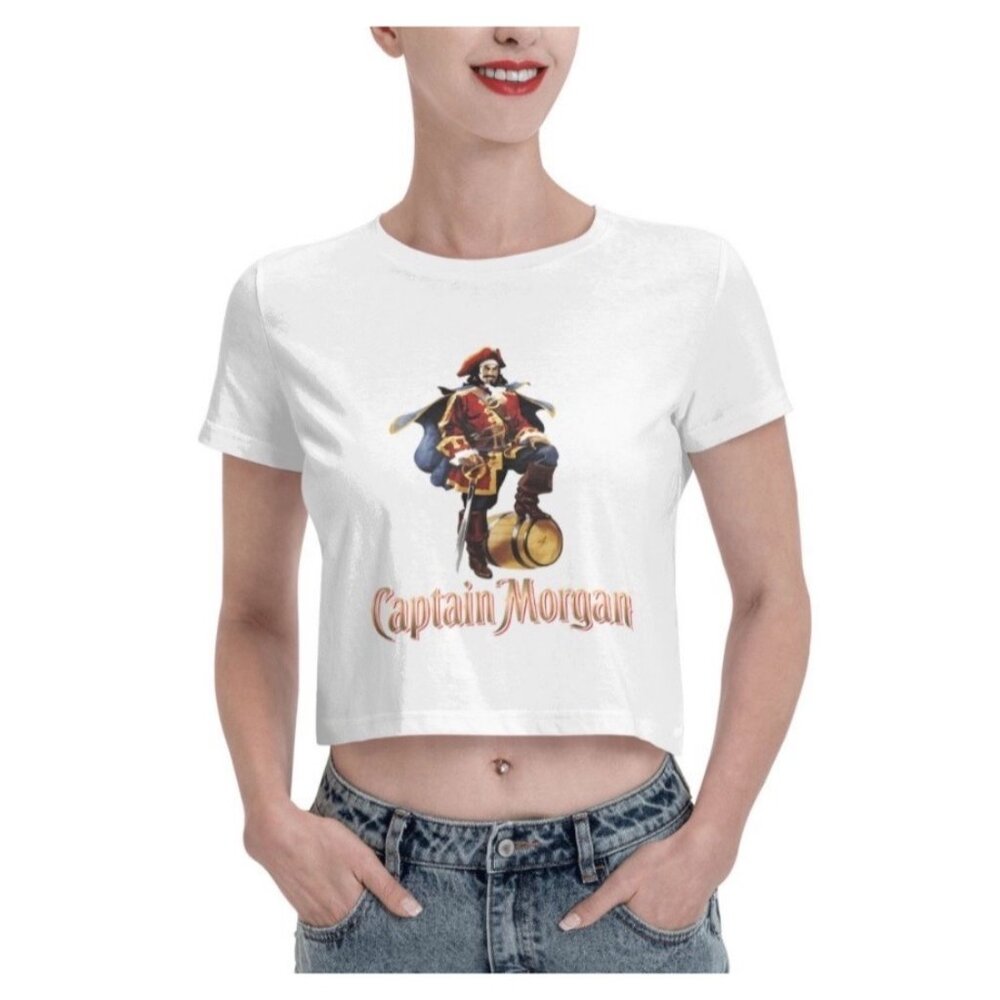 Captain Morgan Cropped Short Sleeve Tee